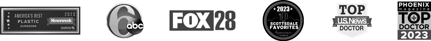 Media Appearances Logos including Newsweek, 6 ABC, Fox 28, YourValley.Net, U.S. News, Phoenix Magaine