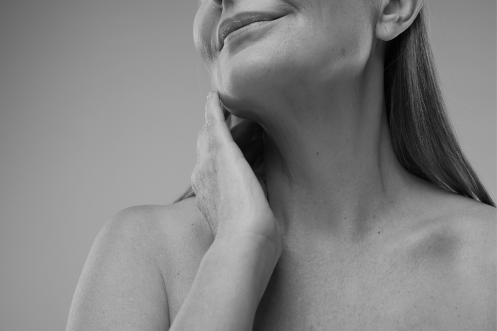woman's neck and chest area