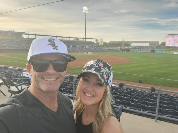 Ashley Smith at baseball game